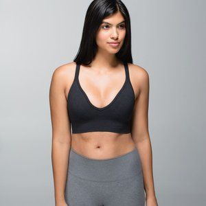 Lululemon Seamlessly Plunge Bra in Heather Black 8